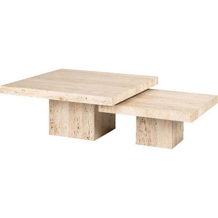 mutoni Table basse Cantera 80x80 (lot de 2)  