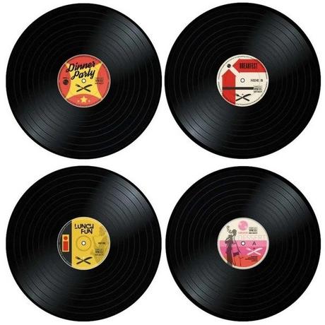 Mikamax 4 x Tischsets – Schallplatten  