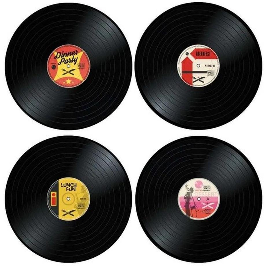 4x Sets de Table - Disques Vinyles