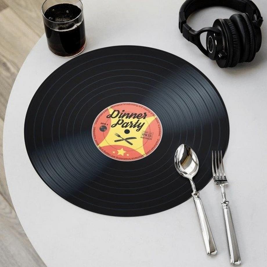 Mikamax 4x Sets de Table - Disques Vinyles  