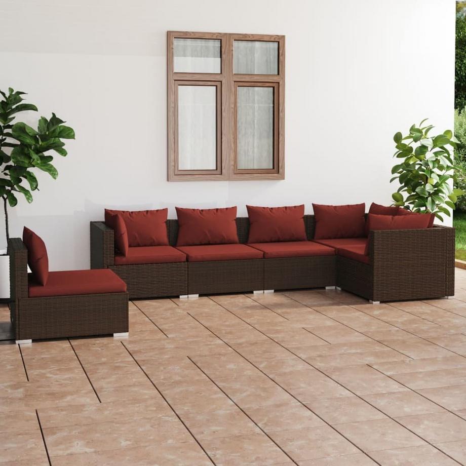 VidaXL Salon de jardin rotin synthétique  