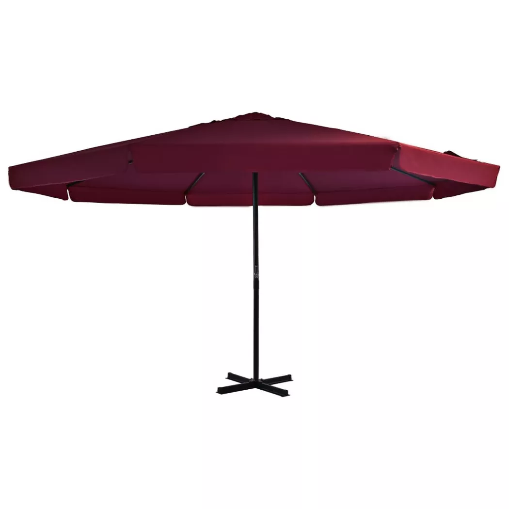 VidaXL - Parasol, One Size, Rouge Bariolé