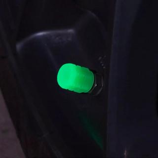 eStore  4x Bouchons de Valve Lumineux pour Valve de Voiture - Vert 