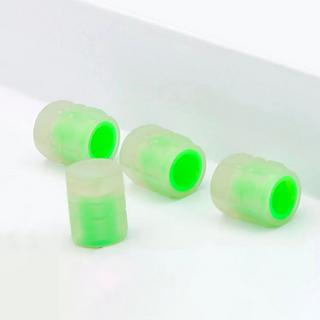 eStore  4x Bouchons de Valve Lumineux pour Valve de Voiture - Vert 