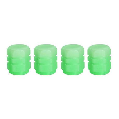 eStore  4x Bouchons de Valve Lumineux pour Valve de Voiture - Vert 