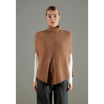 NAMI 10 Poncho collare stand-up 4 fili - 100% cashmere