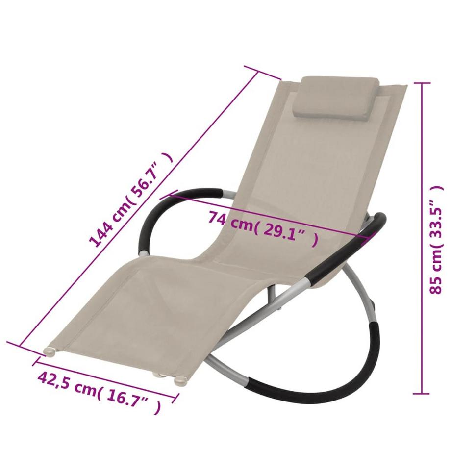 VidaXL Chaise longue métal  