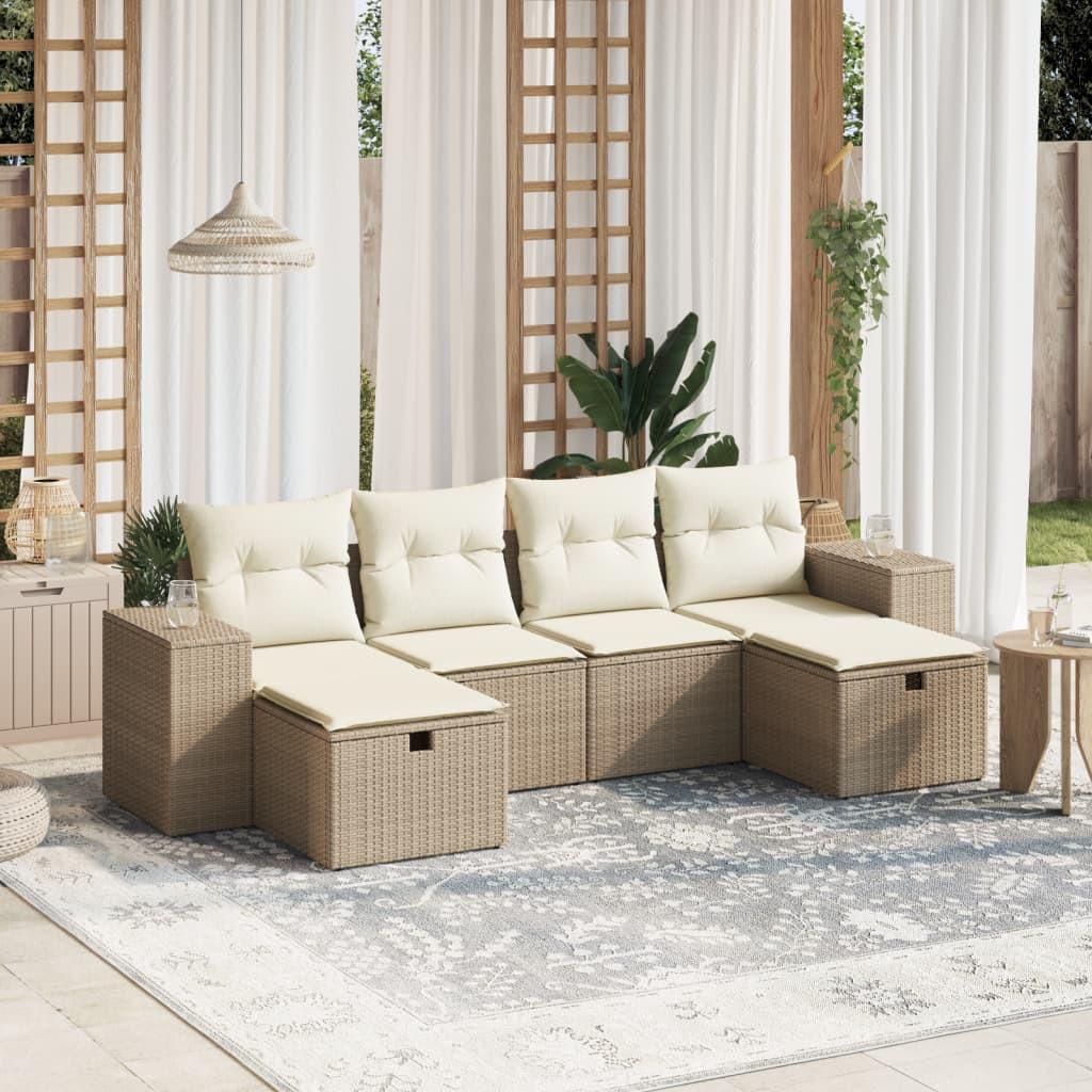 VidaXL set divano da giardino Polirattan  