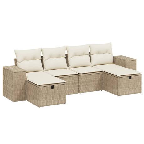 VidaXL set divano da giardino Polirattan  