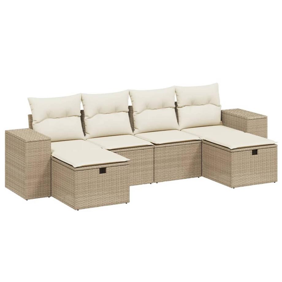 set divano da giardino Polirattan