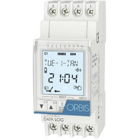 ORBIS Zeitschalttechnik Hutschienen-Zeitschaltuhr DATA LOG 230 V  