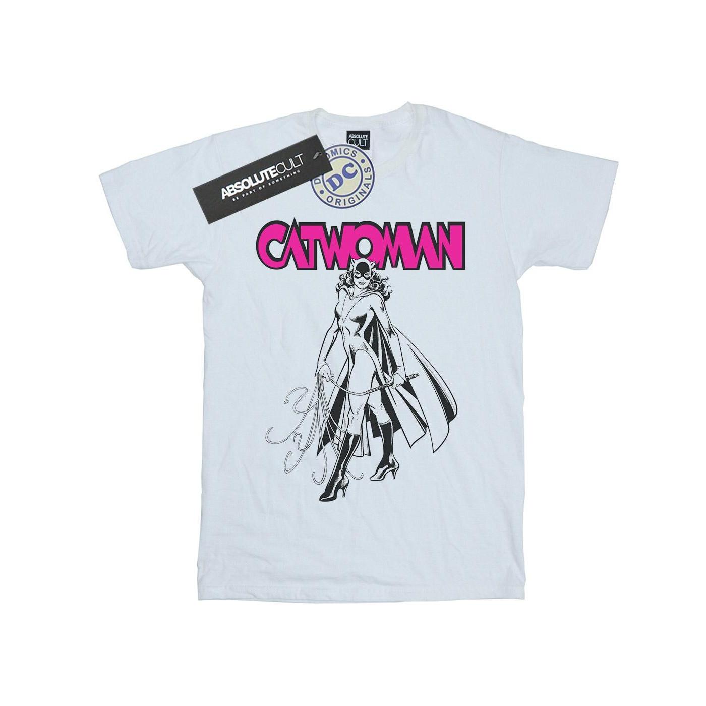 Image of Catwoman Whip Tshirt Herren Weiss L