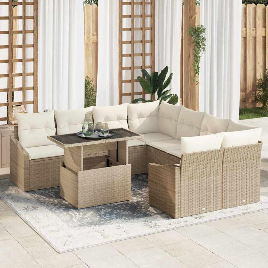 VidaXL Divano da giardino Polyrattan  