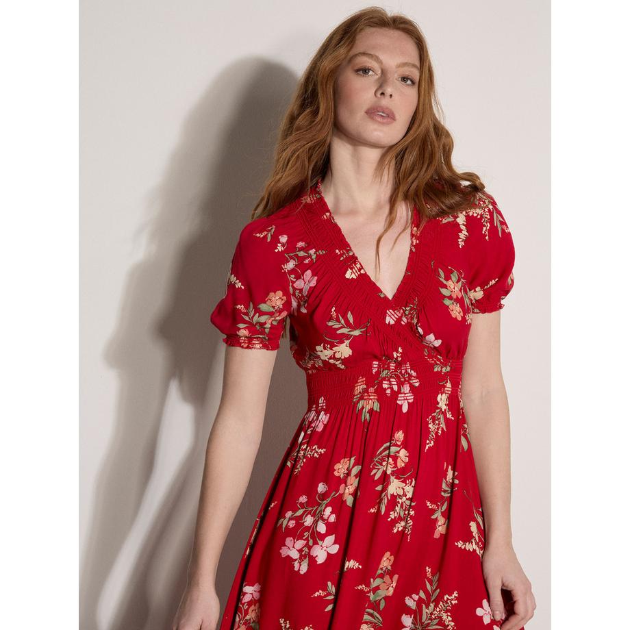 APRICOT Robe Longue Motif Floral Aquarelle  