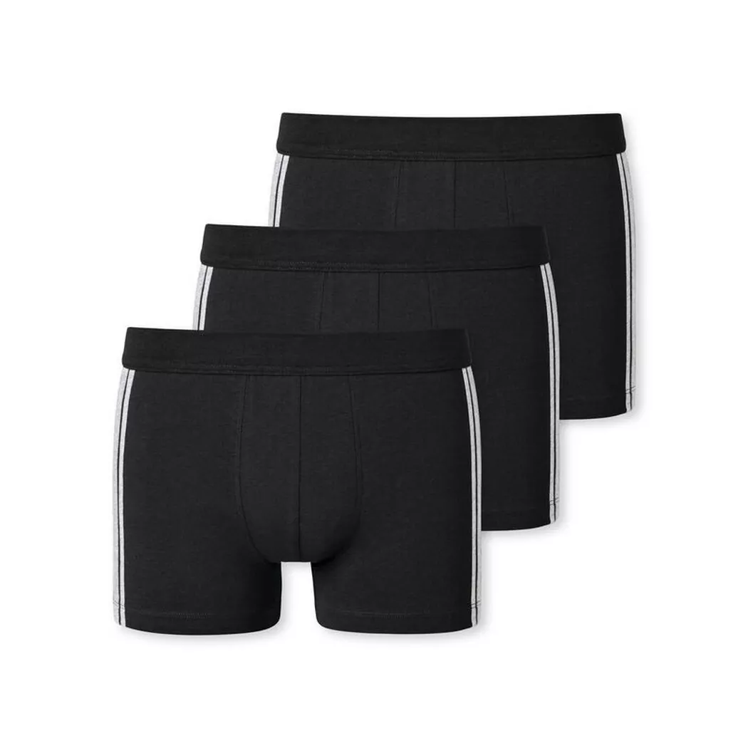 3 Schiesser Shorts - Herren - Gr. S/4 - schwarz