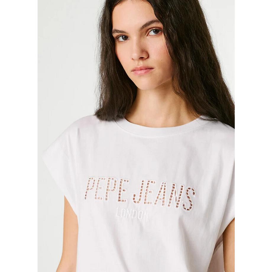 Pepe Jeans T-shirt senza maniche con logo  