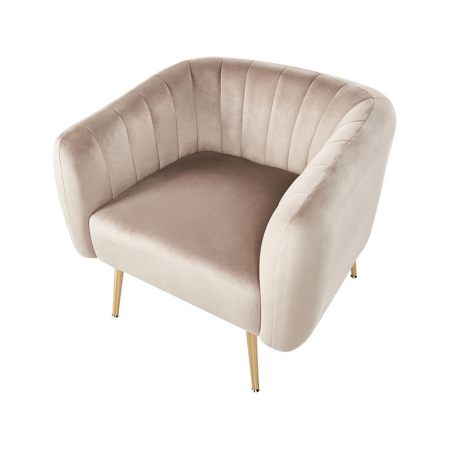 Beliani Fauteuil en Velours Moderne LACONIA  