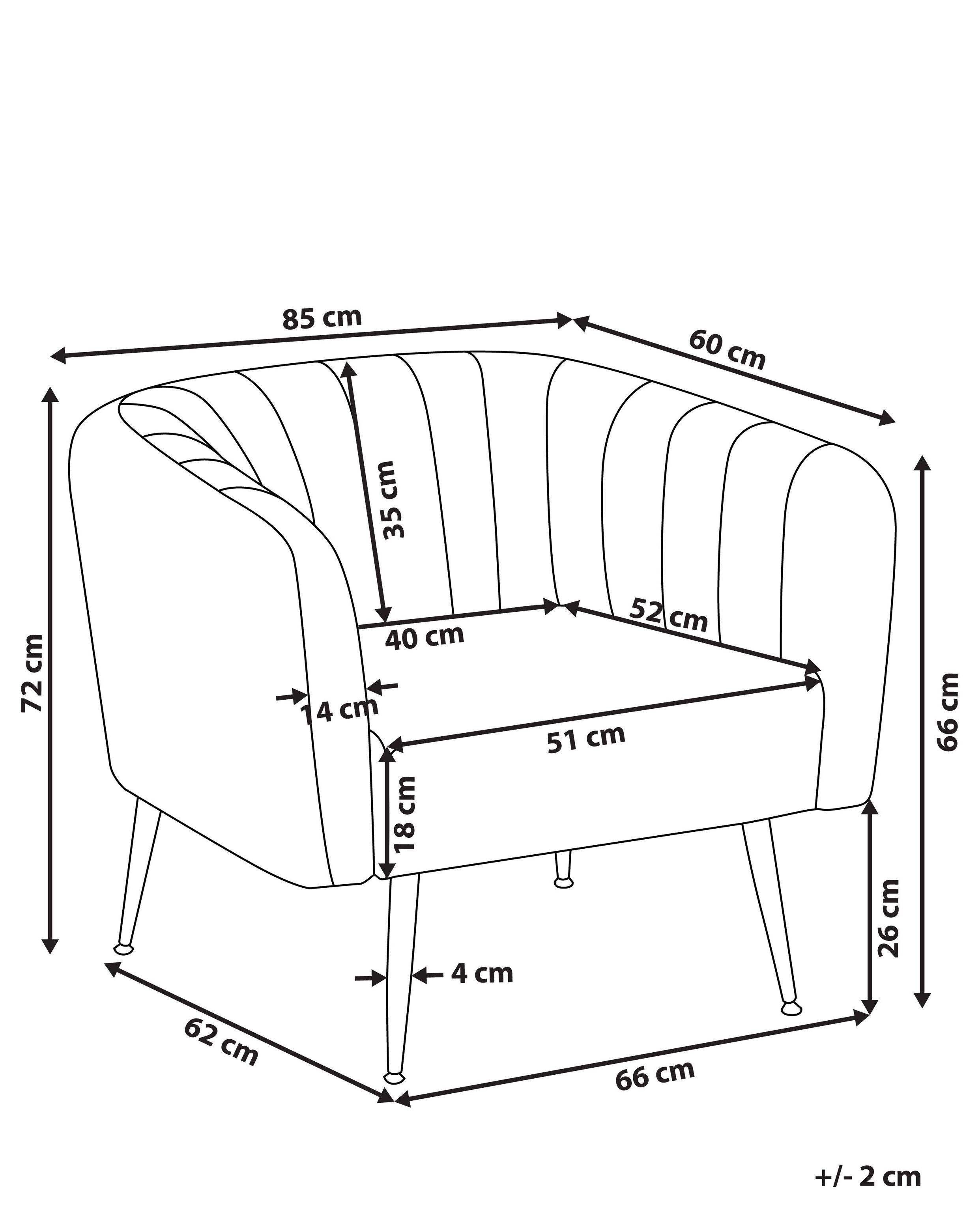 Beliani Sessel aus Samtstoff Modern LACONIA  