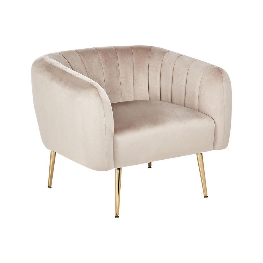 Beliani Fauteuil en Velours Moderne LACONIA  
