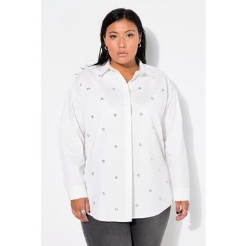 Chemisier oversize, œillets métalliques