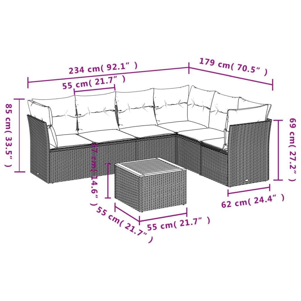 VidaXL Garten sofagarnitur poly-rattan  