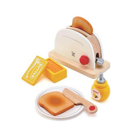 Hape  Pop-up-Toaster-Set| Küchen-Fantasiespiel mit Frühstückszubehör für Kinder von 