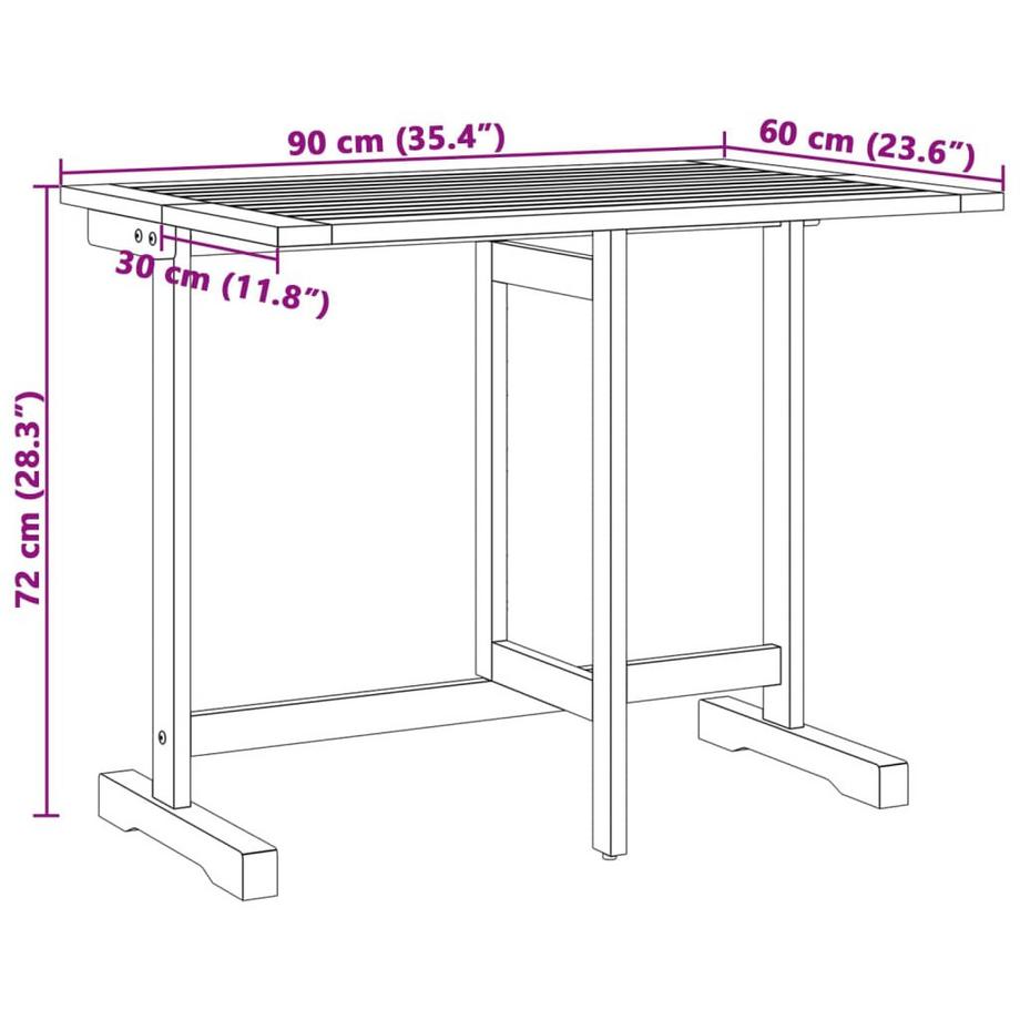 VidaXL Ensemble de salle à manger de jardin bois d'acacia  