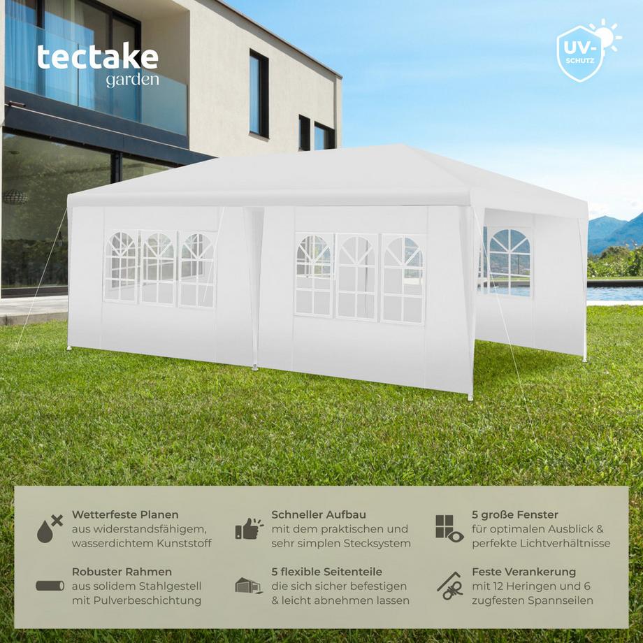 Tectake Padiglione Novara 6 x 3 m, con sistema a incastro  