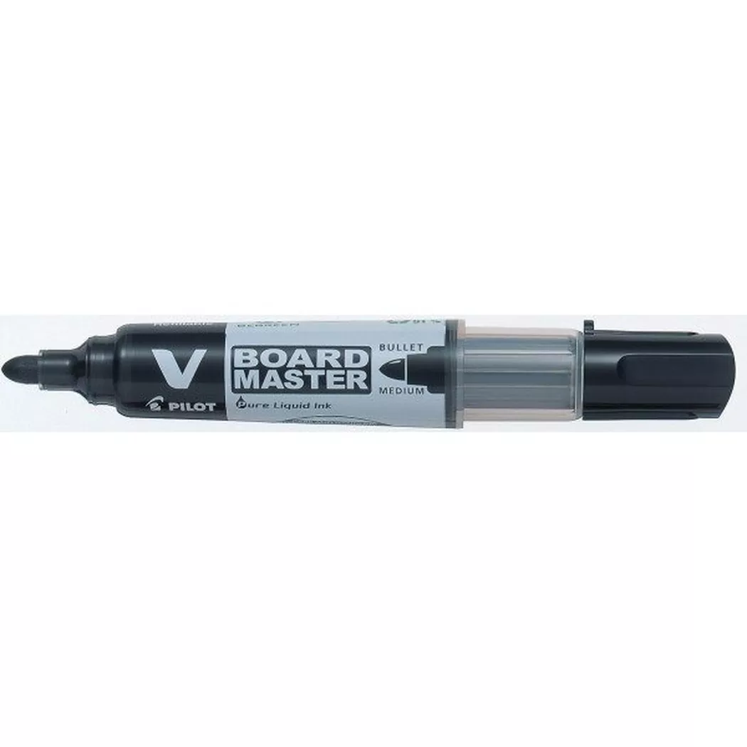 Pilot V Board Marker Pen, Black (Pack of 10)
