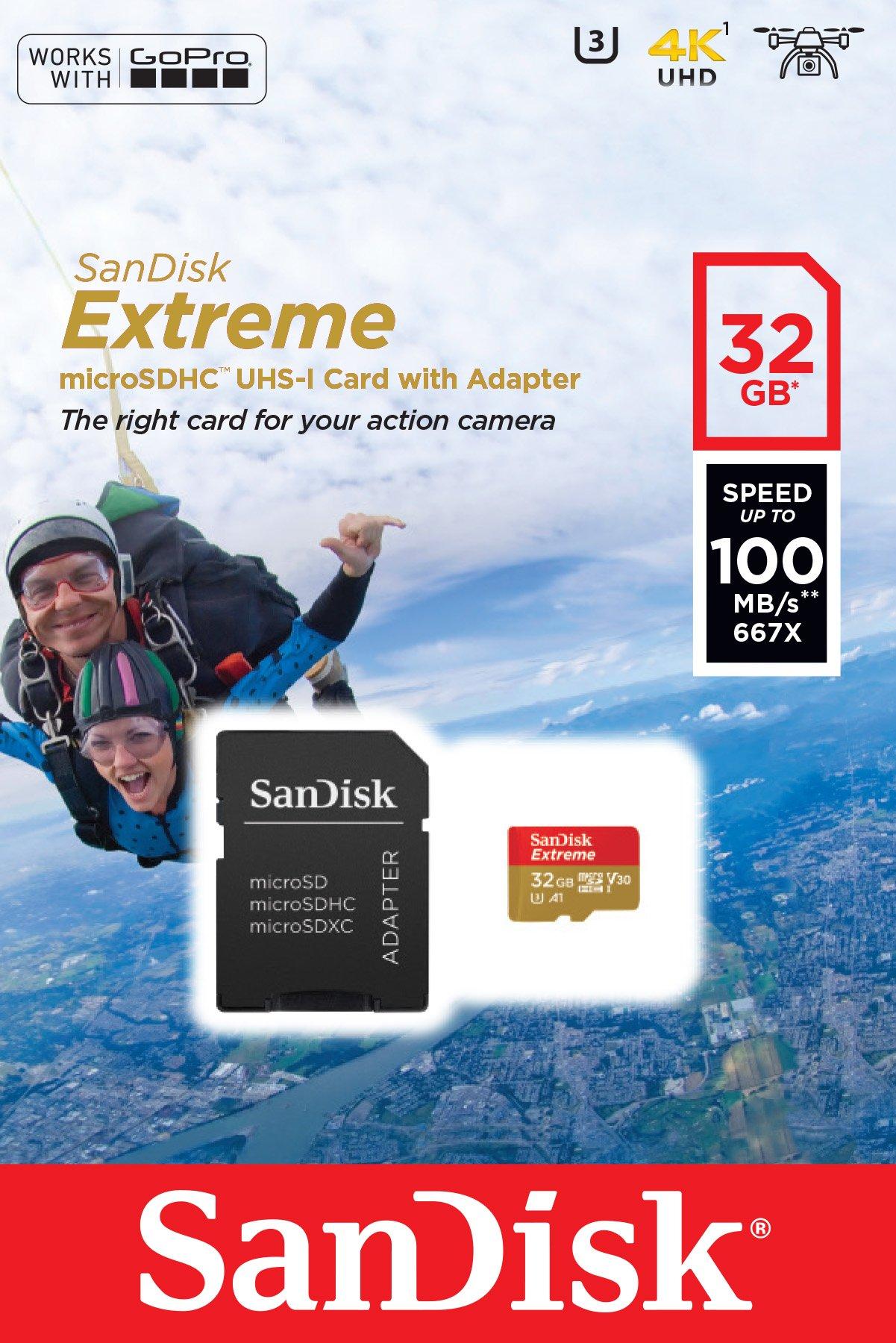 SanDisk  microSDHC Action SC 32GB Extr.100MB A1 