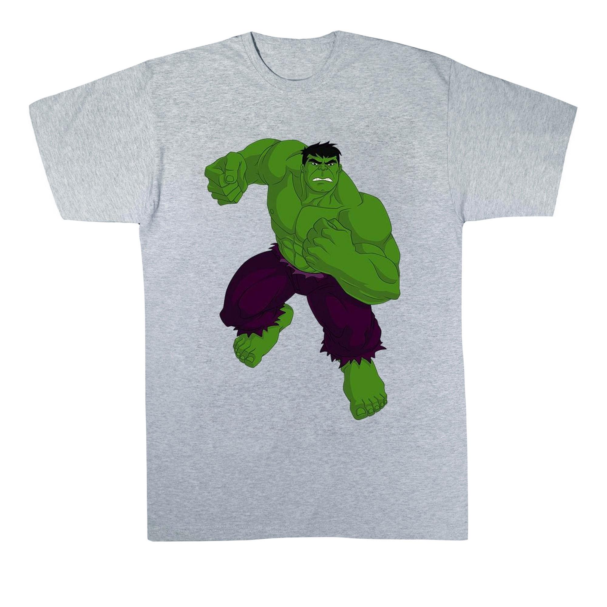 Image of Hulk Pose Tshirt Unisex Grau 152-158