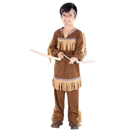 Tectake  Costume pour garçon indien Oiseau Noir 