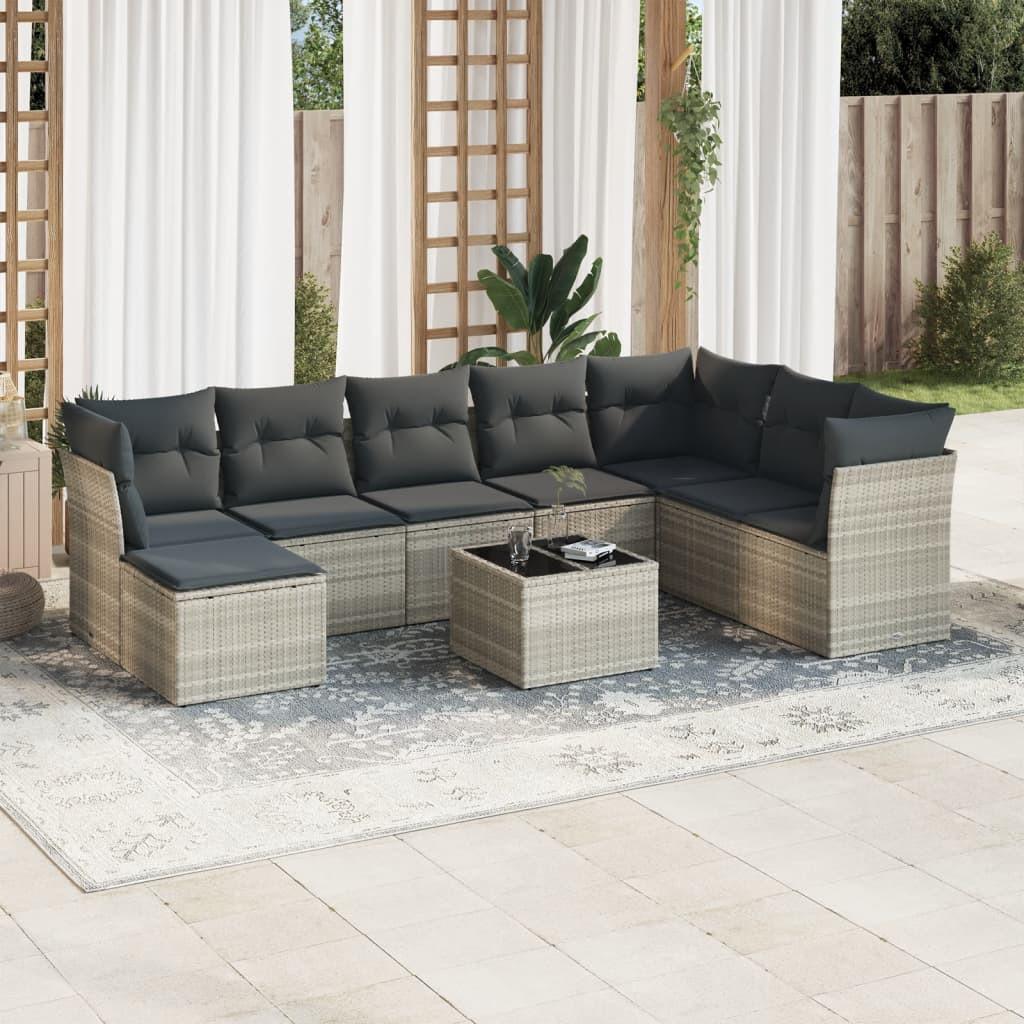 VidaXL set divano da giardino Polirattan  