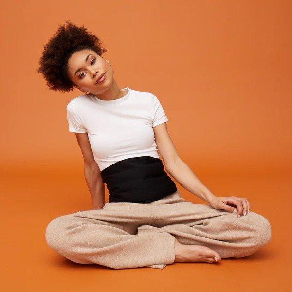 Image of Gürtel Allein Ohne Wärmflaschenhalter Zur Linderung Von Menstruationsschmerzen Mädchen Schwarz Bedruckt ONE SIZE