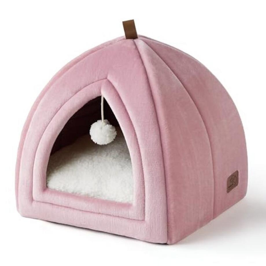 Alopini  Grotte pour Chats Gros Chats - Lit Pliable pour Chat avec Oreillers Lavables, Tente pour Chat pour Chatons Petits et Moyens Animaux, Maison pour Chat Douce et Chaude pour l'intérieur, 38x38x38cm 