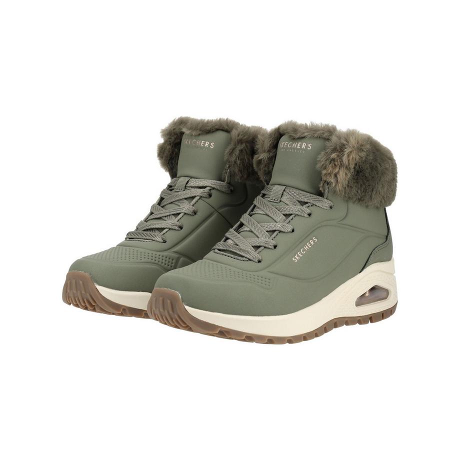 SKECHERS Basket d'hiver avec bordure en fausse fourrure  