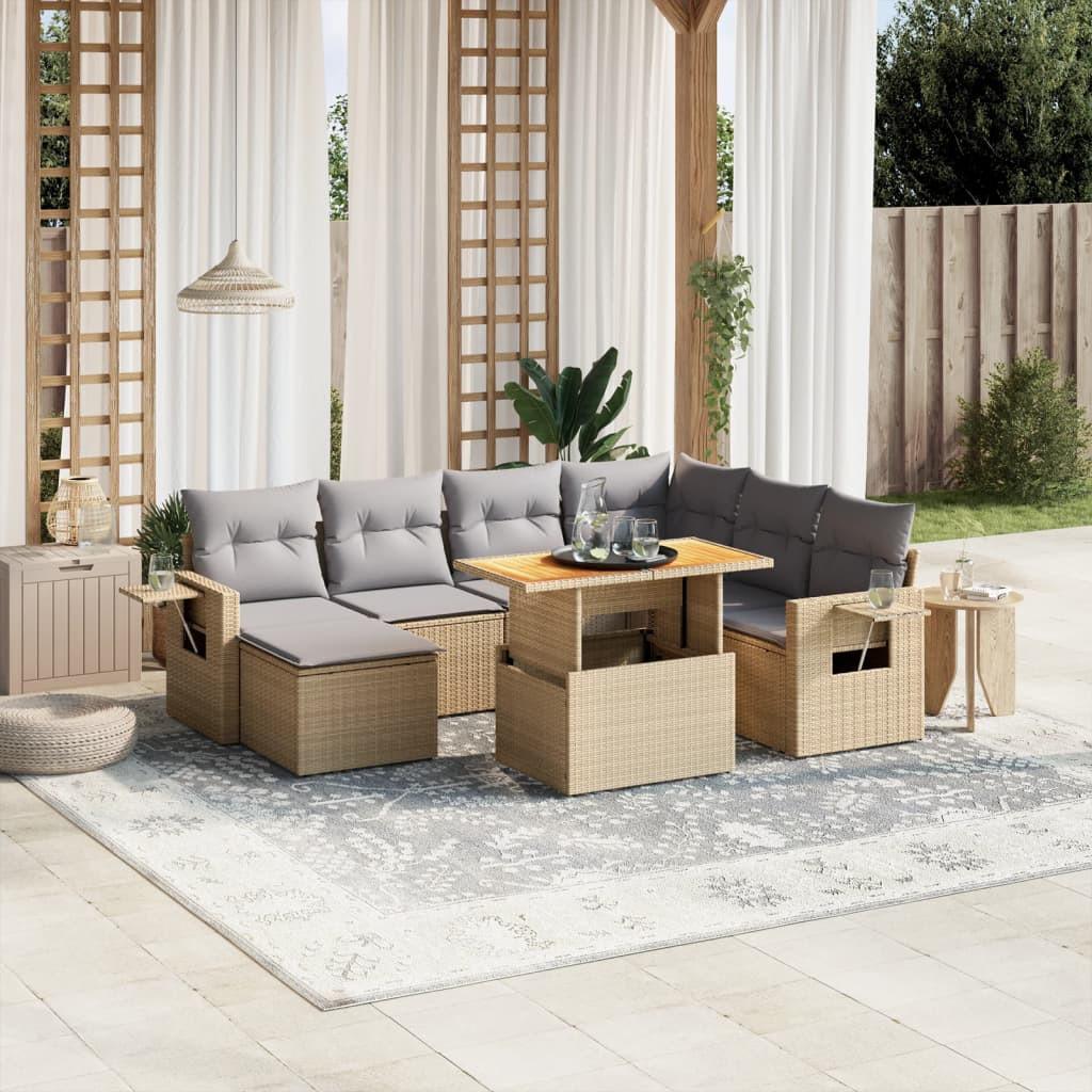 VidaXL set divano da giardino Polirattan  