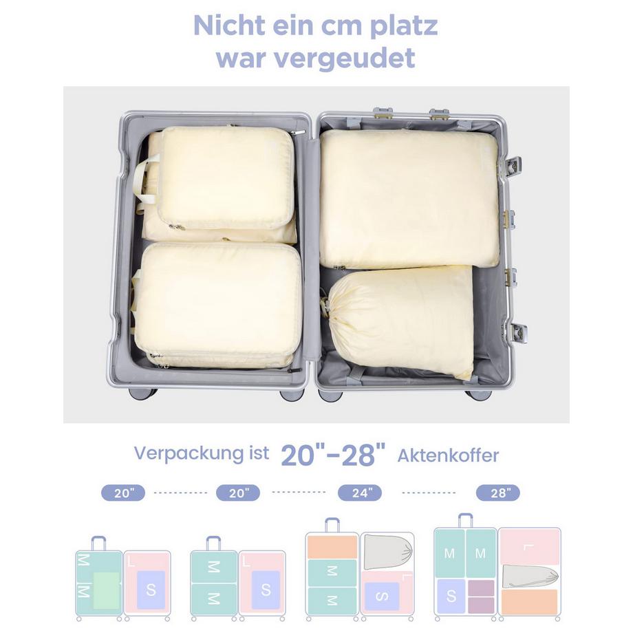 Only-bags.store  Cube de compression pour le voyage, organisateur de valise extensible 