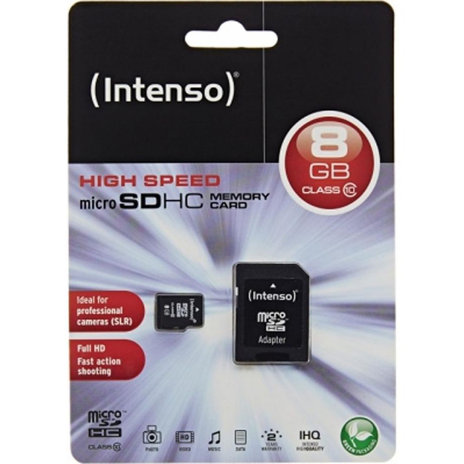 Intenso  INTENSO microSDHC Class 10 8GB 3413460 