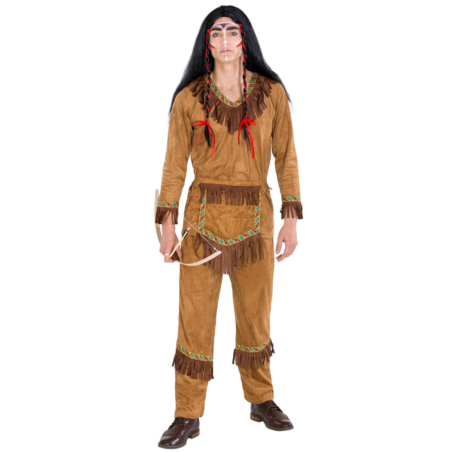 Tectake  Costume pour homme chef indien Grand Renard 