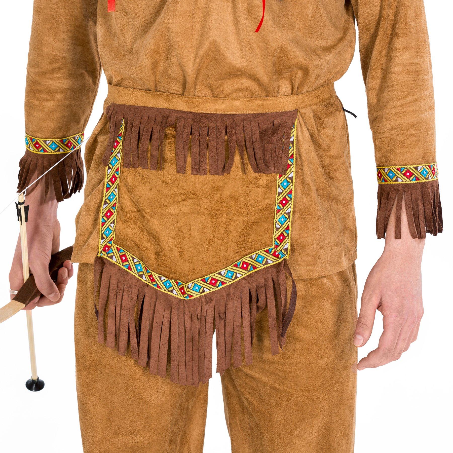 Tectake  Costume pour homme chef indien Grand Renard 