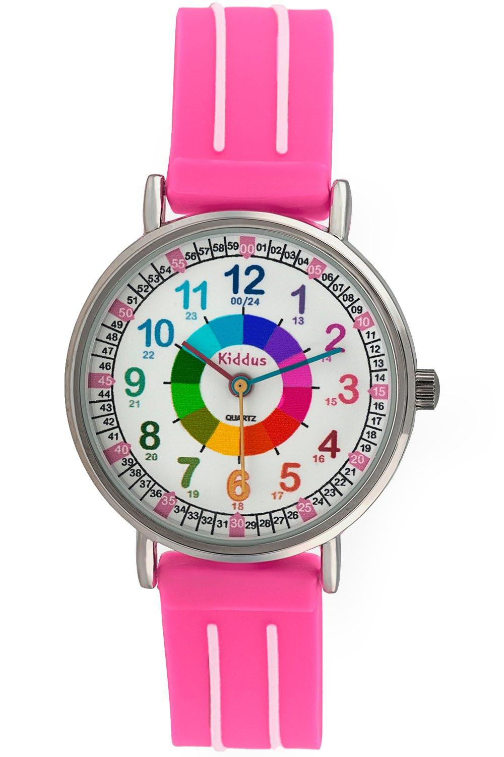 Kiddus  Time Teacher Pink Montre pour enfants 