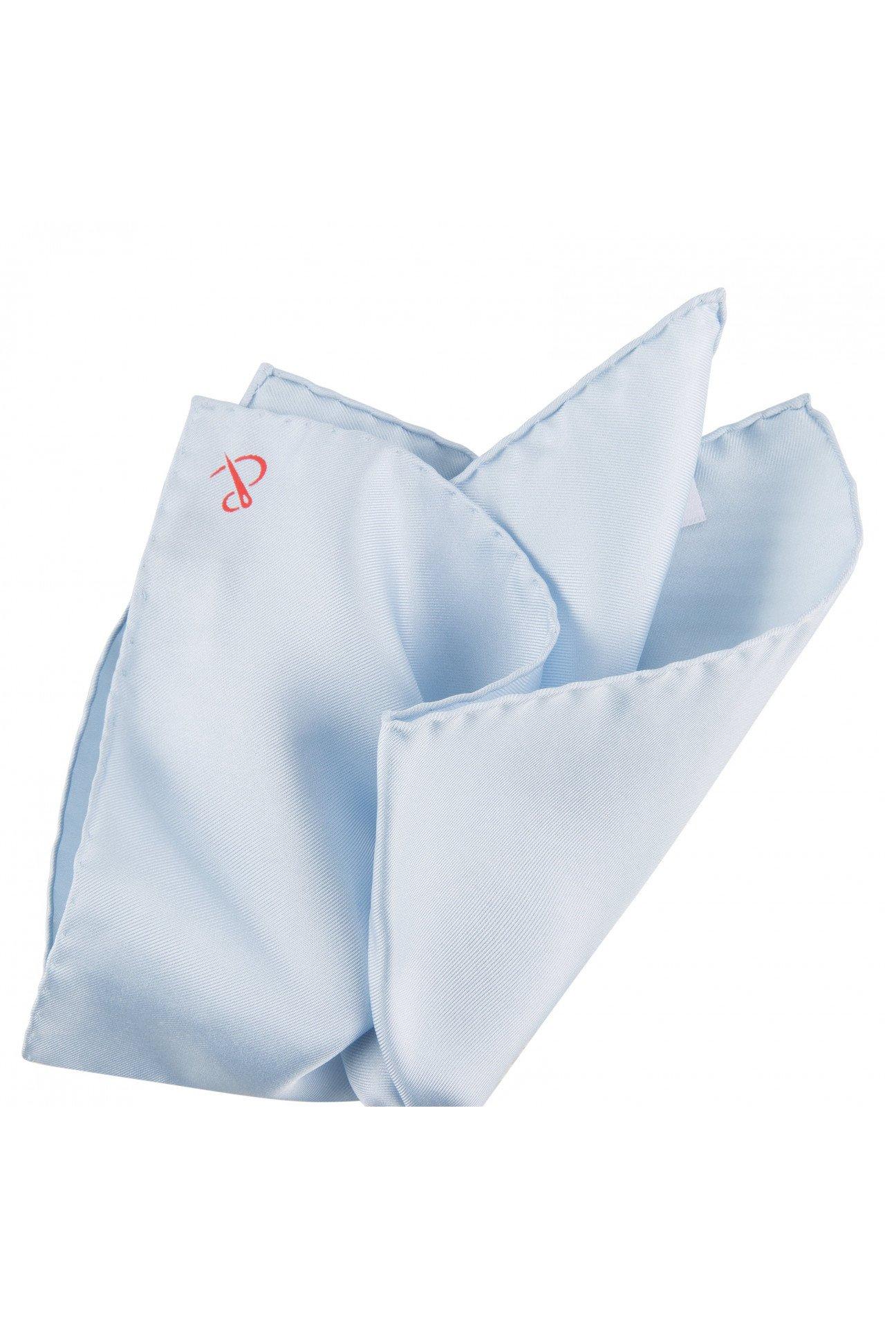 Image of Einstecktuch Aus Seide Herren Hellblau