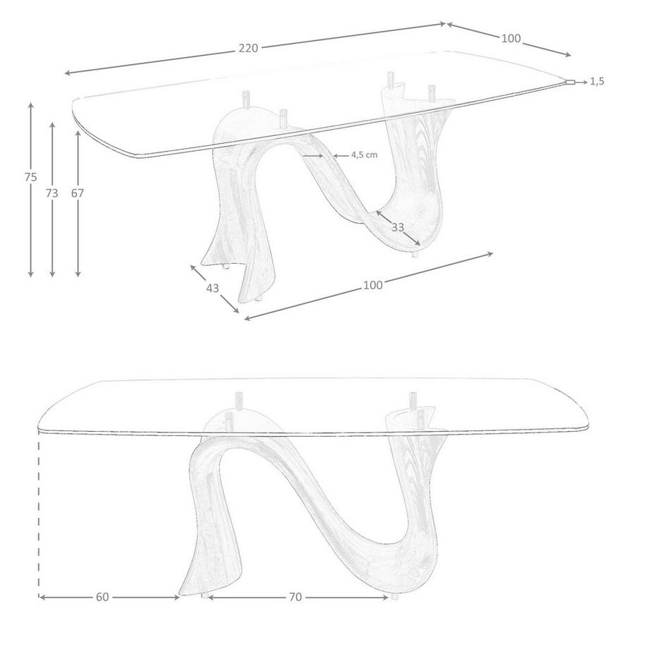 ANGEL CERDA Table à manger de design moderne  
