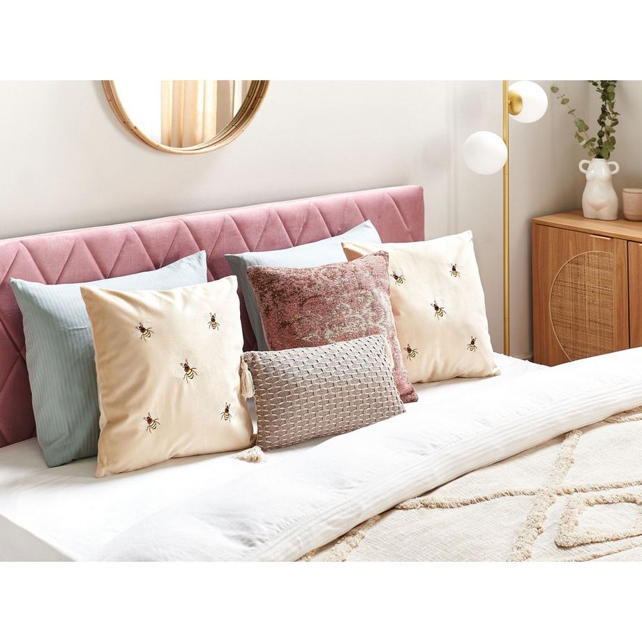 Beliani Dekokissen 2er Set aus Samtstoff Modern TALINUM  