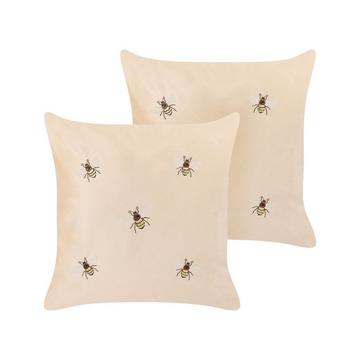 Dekokissen 2er Set aus Samtstoff Modern TALINUM