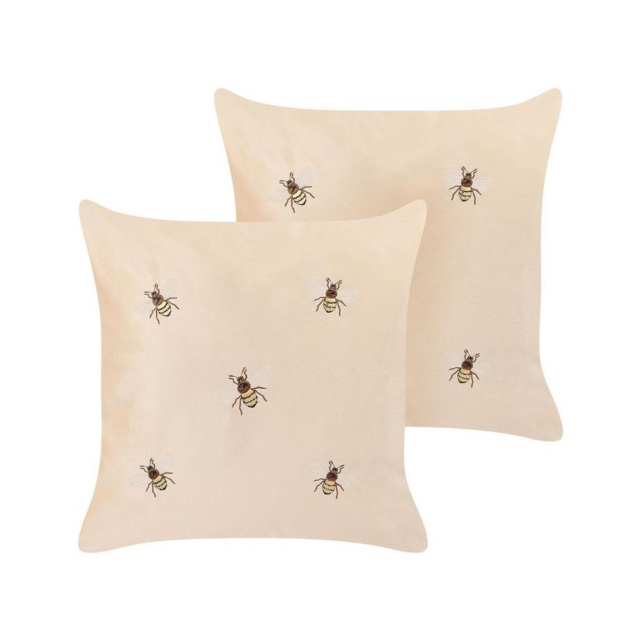 Beliani Dekokissen 2er Set aus Samtstoff Modern TALINUM  