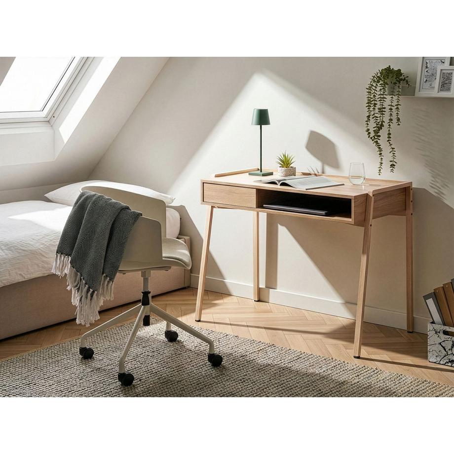 Beliani Table de bureau en Panneau de particules de bois Minimaliste KOFOTEN  