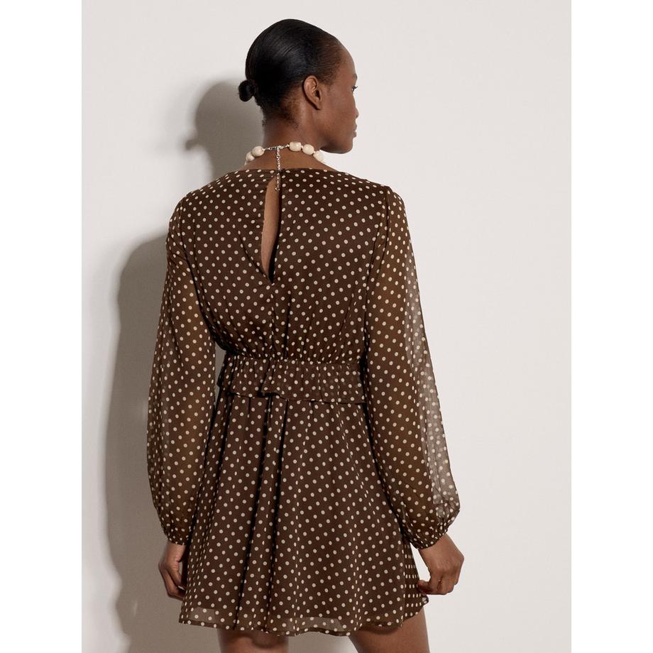 APRICOT Mini-robe en mousseline à pois  