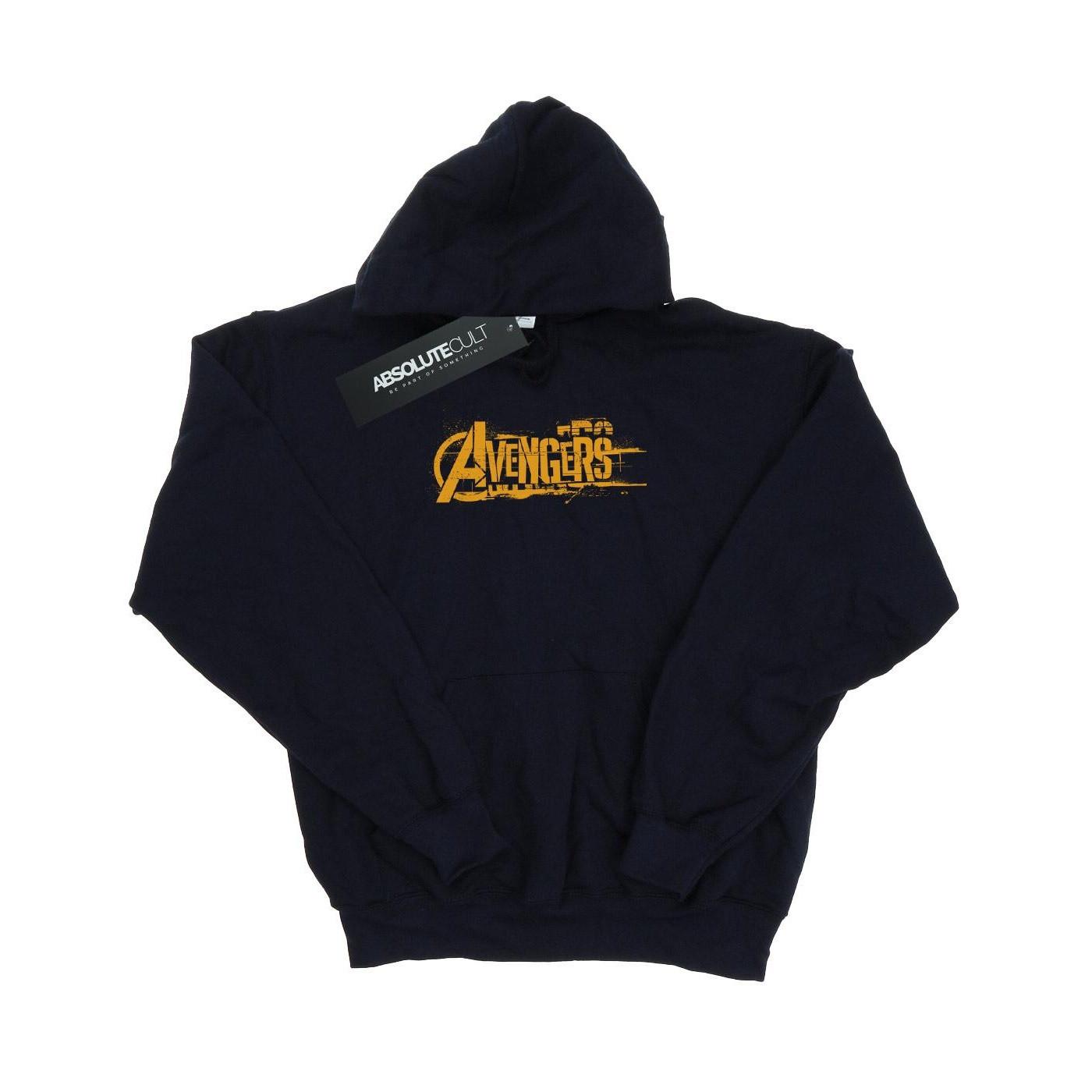 Image of Avengers Infinity War Orange Logo Kapuzenpullover Mädchen Marine 128